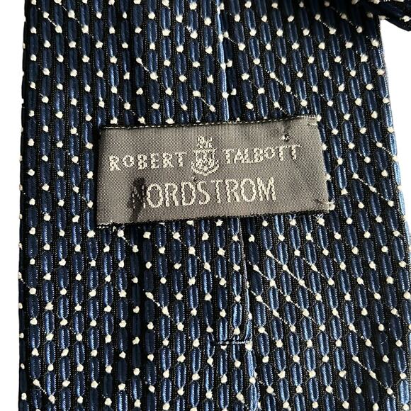 Robert Talbott Nordstrom Blue Tie Hand Sewn 100% Silk From Italy‎ Made In USA - Picture 3 of 8